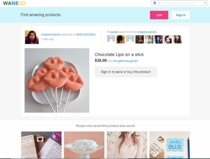 Wanelo uses Pinterest’s easy tagging and collecting with smart e-commerce.